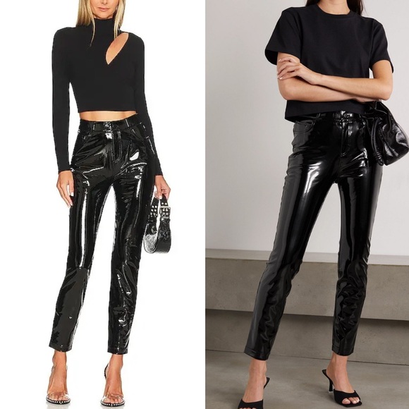 COMMANDO Black Patent Leather Pants size medium - Picture 1 of 16
